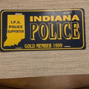 Indiana Police Gold Member 1999 License Plate